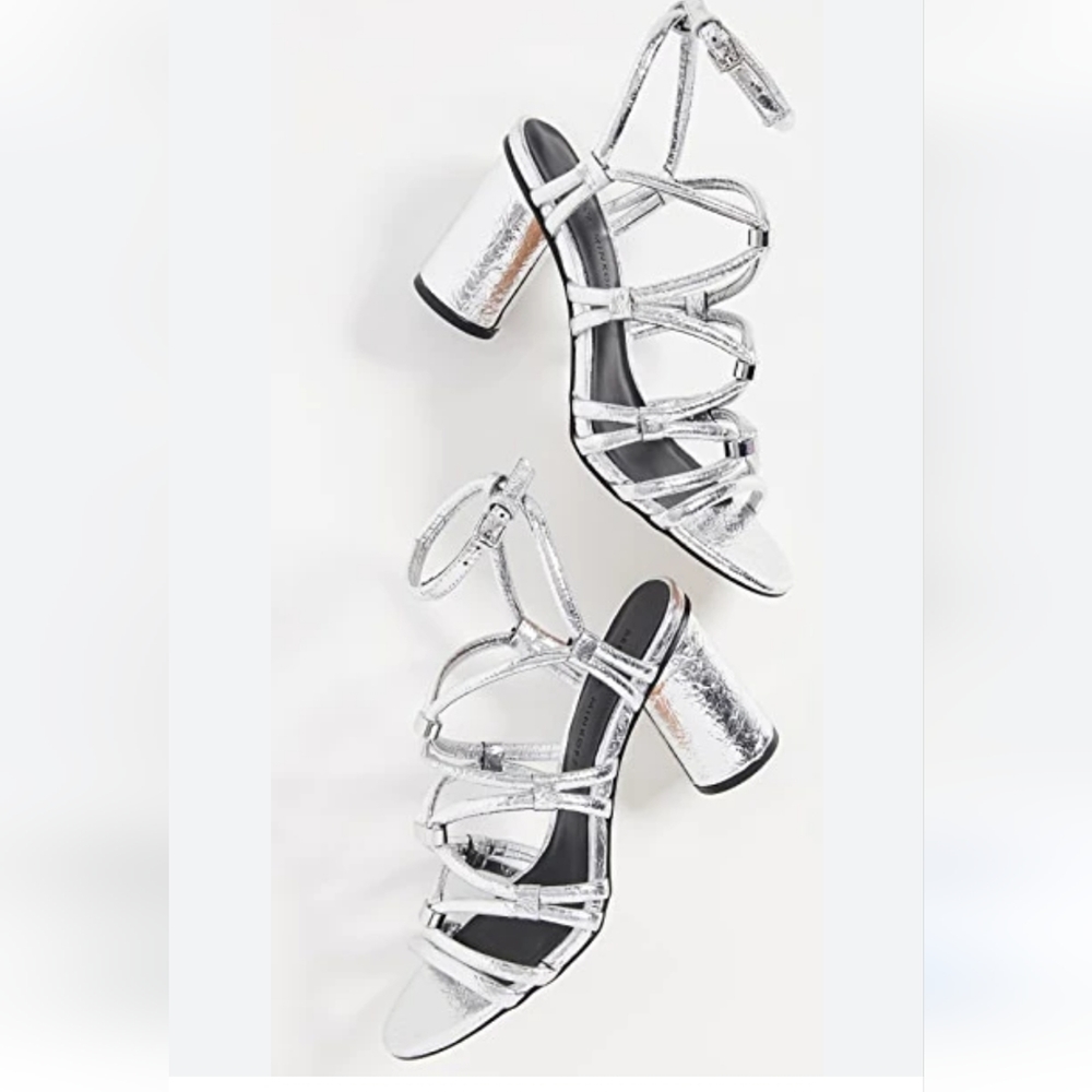 Rebecca Minkoff Apolline Silver Strappy Sandals